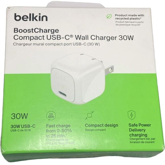 Belkin BoostCharge 30W USB-C Wall Charger Power Delivery Fast Charge New Pkg Wea - Picture 3 of 11